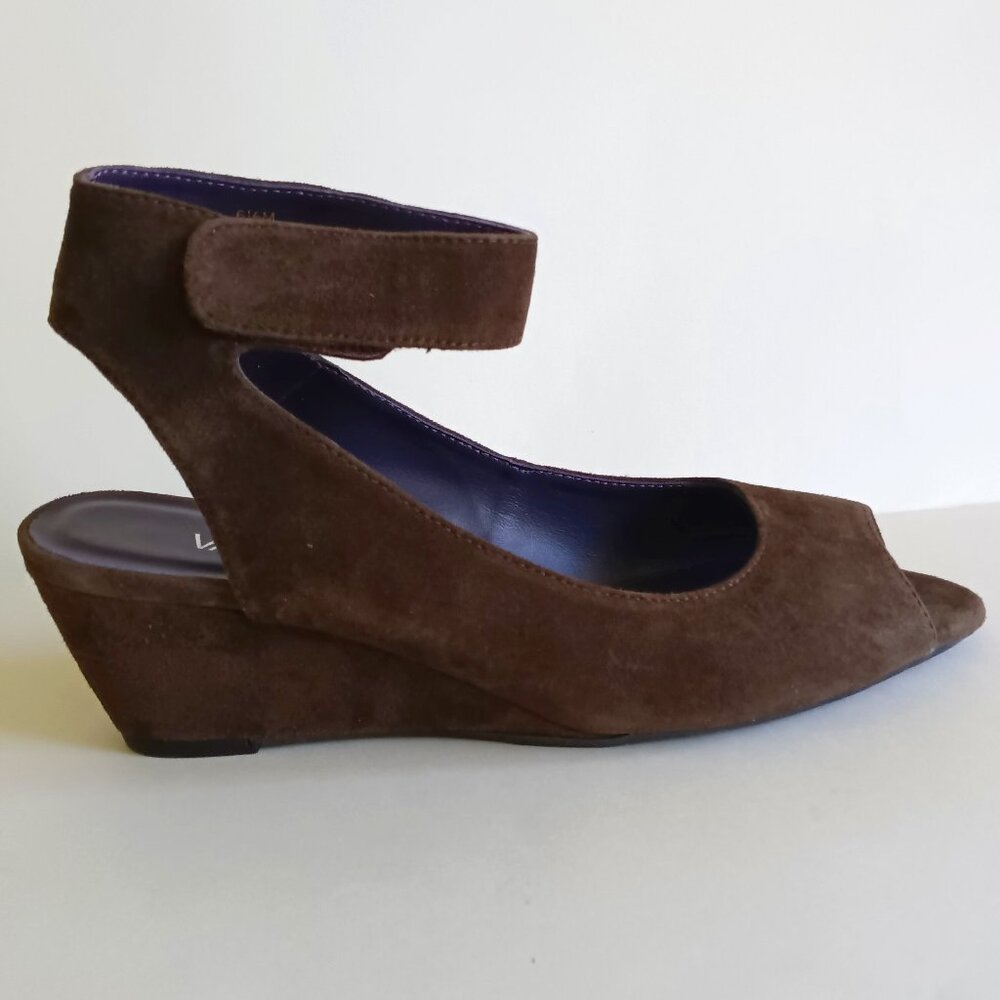 VANELI - Fine Fargo Suede Wedge Sandals - Size 6.5 M